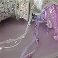 Perle kombib�nd - lilla el. hvid